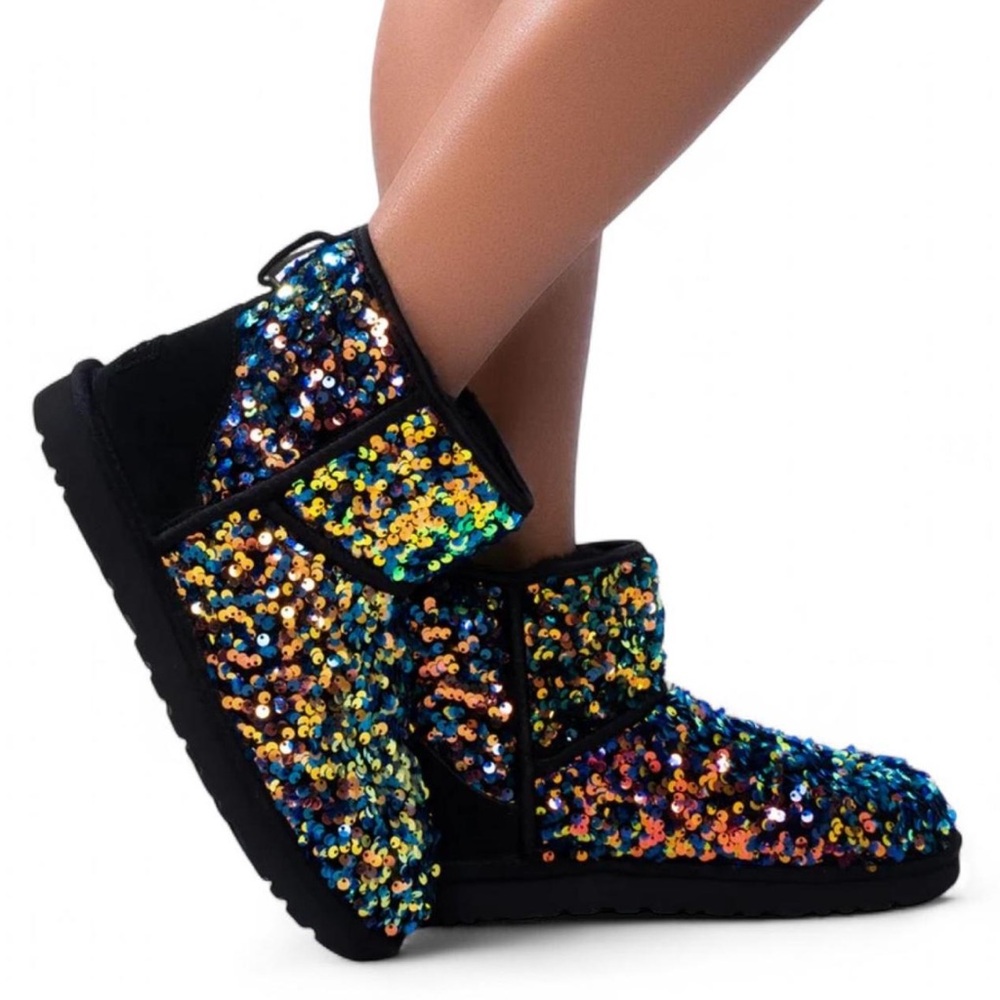 Sequin Ankle UGG Boots - Multicolor